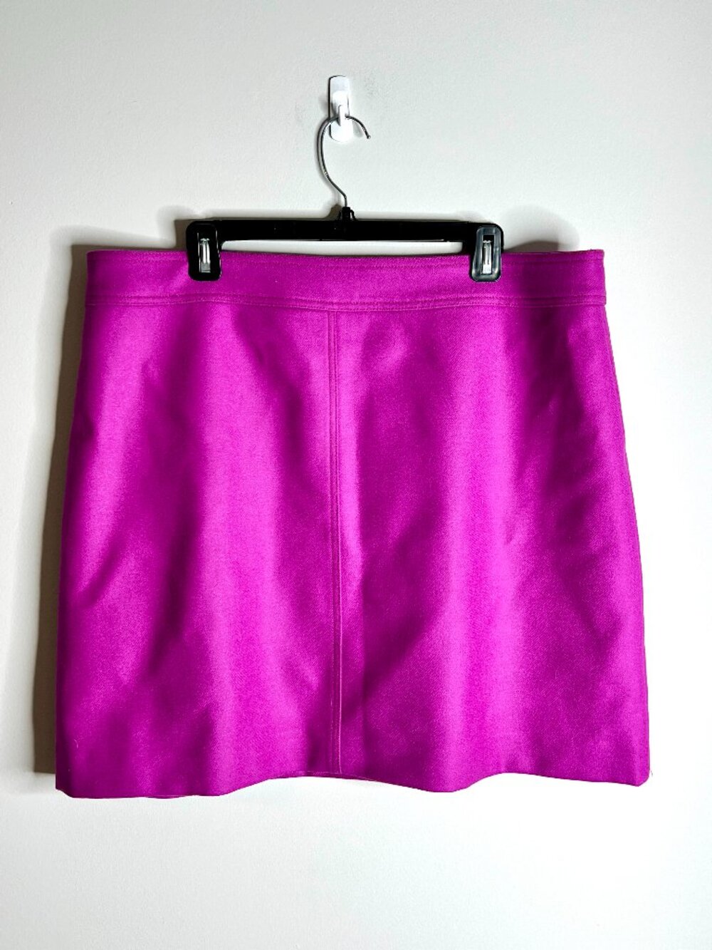 J. Crew Purple Princess Mini Skirt in Double-Serge Wool Preppy Academia Sz 18